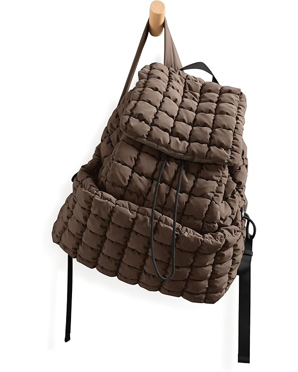 ODODOS Quilted Backpack 2.0 for Women Lightweight Puffer Hiker Pack Drawstring Padding Travel Gym... | Amazon (US)