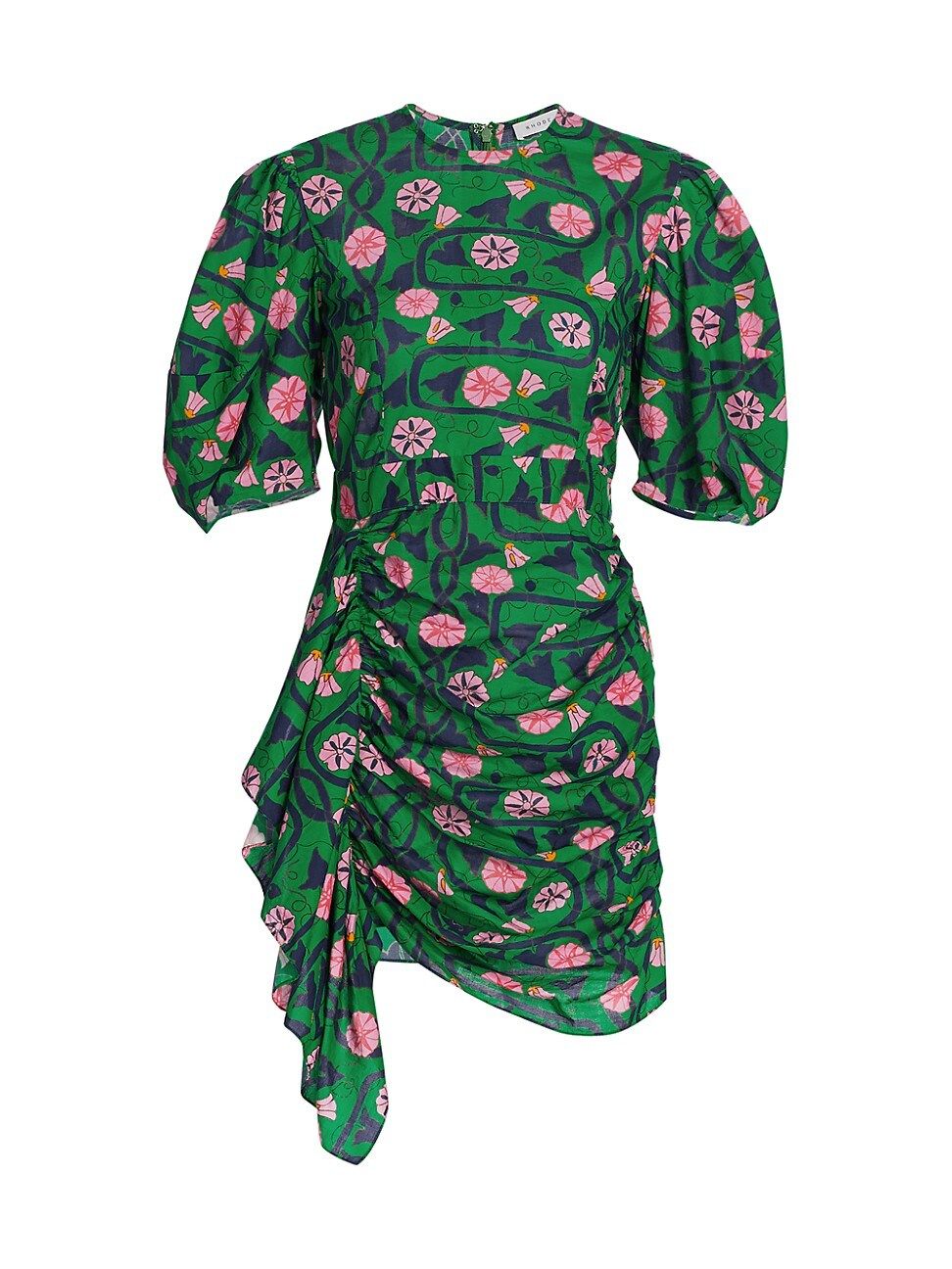 Rhode Women's Pia Puff-Sleeve Cotton Dress - Watermelon - Size XS | Saks Fifth Avenue