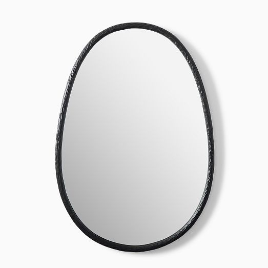 Organic Textured Metal Oval Wall Mirror | West Elm (US)