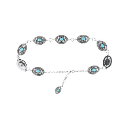 Ariat Concho Chain Belt with Turquoise (Women s) | Walmart (US)