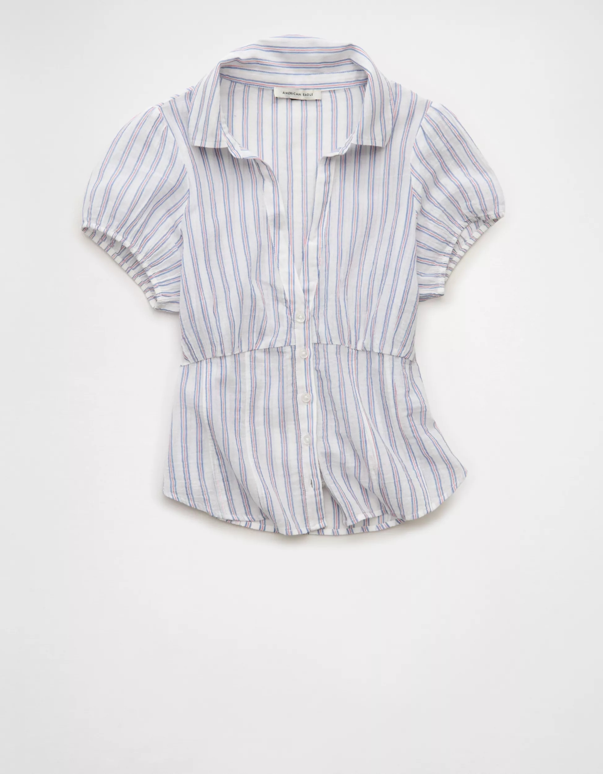AE Short-Sleeve Button-Up Shirt | American Eagle Outfitters (US & CA)