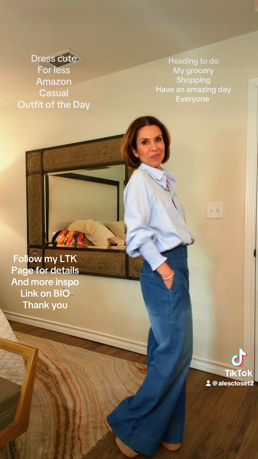 Such a cute casual Amazon find 🤍 this outfit is the perfect mix of comfy + elevated for everyday wear. I’m wearing a size small in the blouse—it has a relaxed, slightly oversized fit and the fabric is super soft. The sleeve details really elevate the whole look, making it feel more styled without trying too hard.

For the pants, they do run a little small in the waist—I’m usually an XS but exchanged for a small, and I could even do a medium for a more relaxed fit. Just something to keep in mind when ordering!

Overall, this is one of those easy outfits you can throw on and still feel put together—perfect for errands, lunch, or casual days. Everything is linked below 🤍

#amazonfinds #amazonstyle #affordablefashion #casualchic #everydayoutfit #ltkstyle #ltkfashion #styleinspo

#LTKootd #LTKOver40 #LTKSeasonal
