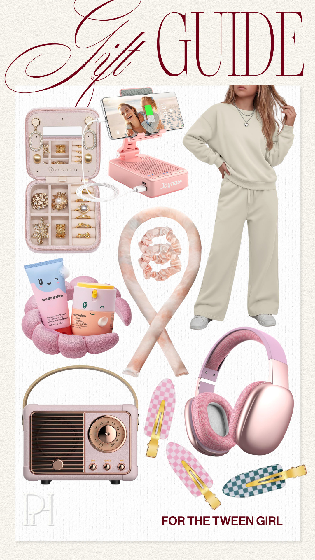 The cutest Amazon finds for the tween girls this holiday season!

kids matching set, gifts for the preteen, pink headphones, bluetooth headphones, bluetooth speaker, heatless curler, hair styling tools, kids skin care, girls skin care, phone stand, jewelry organizer, jewelry case, bret, hair accessories, teen girl gifts 

 #LTKmomlife #LTKSeasonal #LTKKids