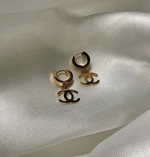 cc earrings/ cc huggies/ cc hoops/ vintage/ vintage cc/ vintage earrings/ | Etsy (US)