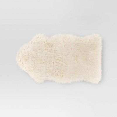 Faux Fur Pelt Throw Blanket Ivory - Threshold™ | Target