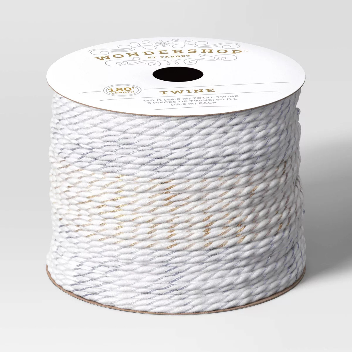 3ct Baker's Twine Christmas Ribbon Silver/Gold 180ft - Wondershop™ | Target
