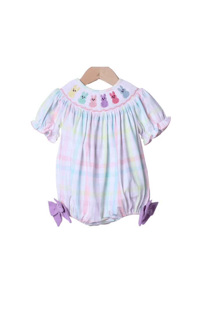 Smocked Pastel Plaid Peep Bubble | The Smocked Flamingo