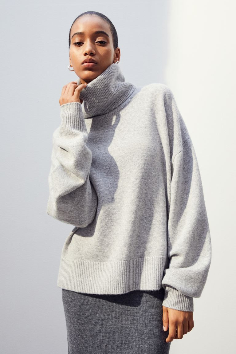 Cashmere-blend Turtleneck Sweater | H&M (US + CA)