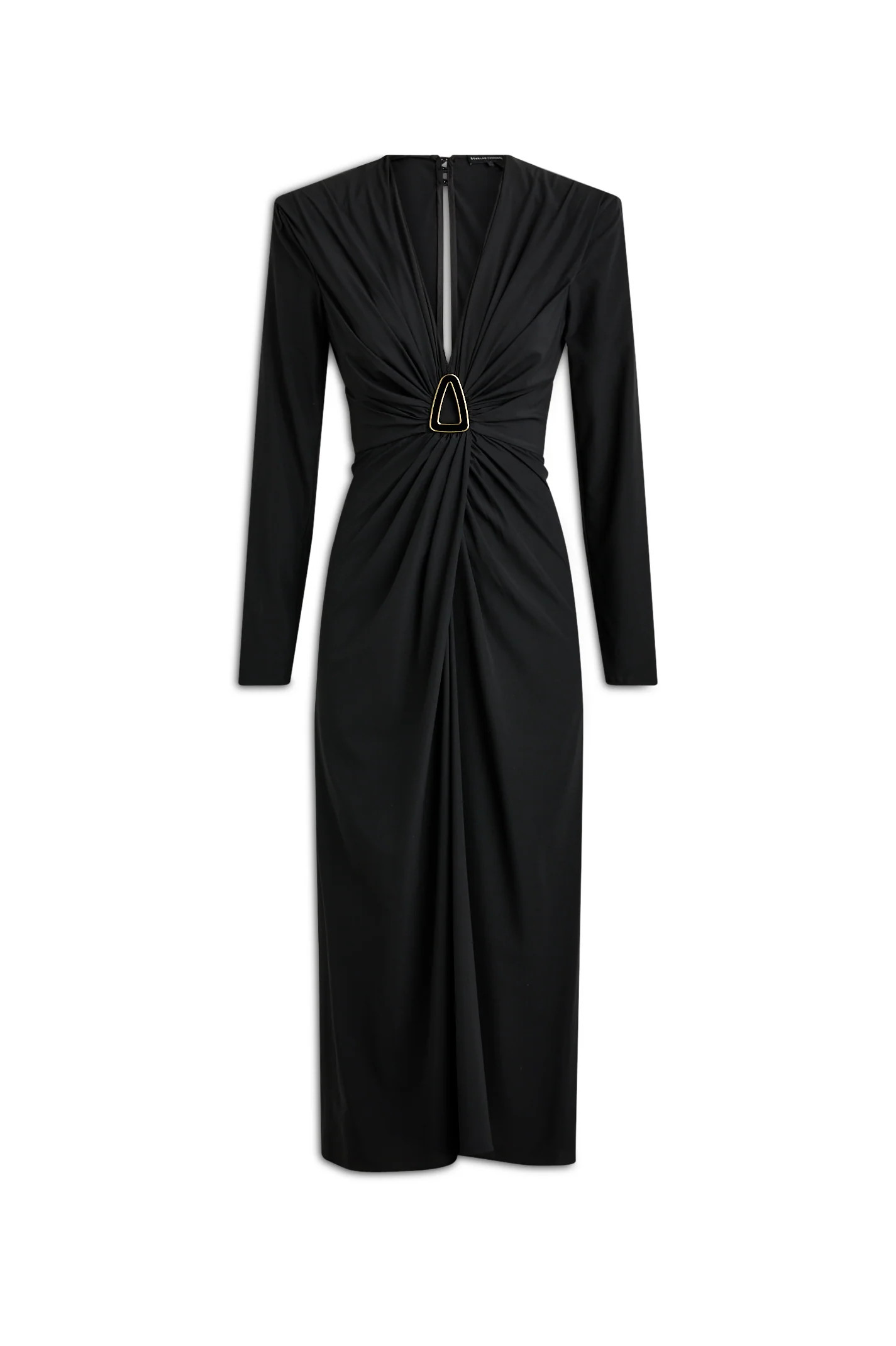 SILK TRIANGLE TRIM DRESS - BLACK - Scanlan Theodore | Scanlan Theodore