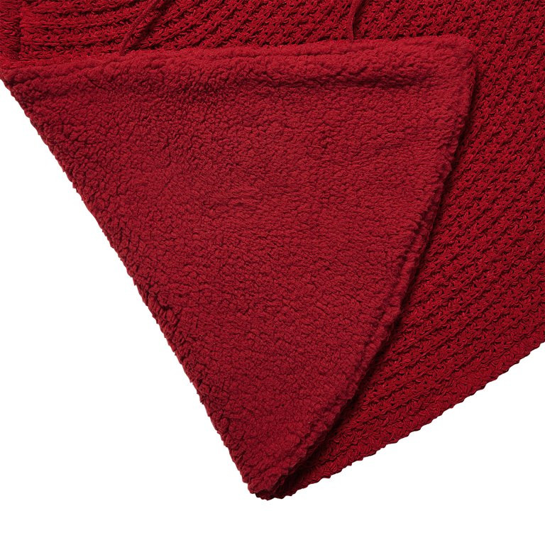My Texas House Alexa Red Chenille Waffle Christmas Tree Skirt, 52" | Walmart (US)