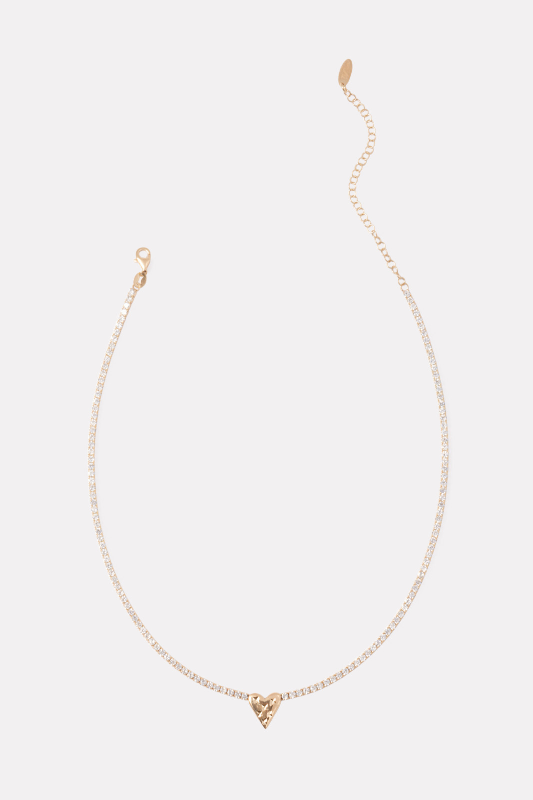 MAISON IREM Rhinestone Heart Necklace | EVEREVE | Evereve