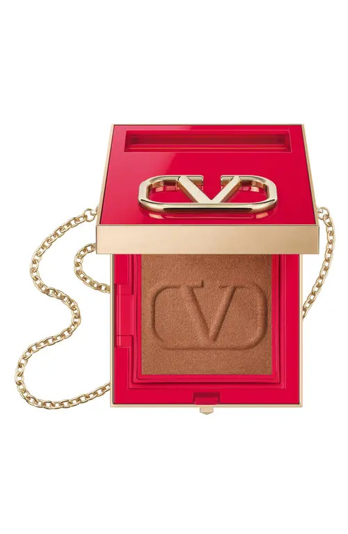 Valentino Go-Clutch Refillable Compact Finishing Powder in Universal Bronzer at Nordstrom | Nordstrom