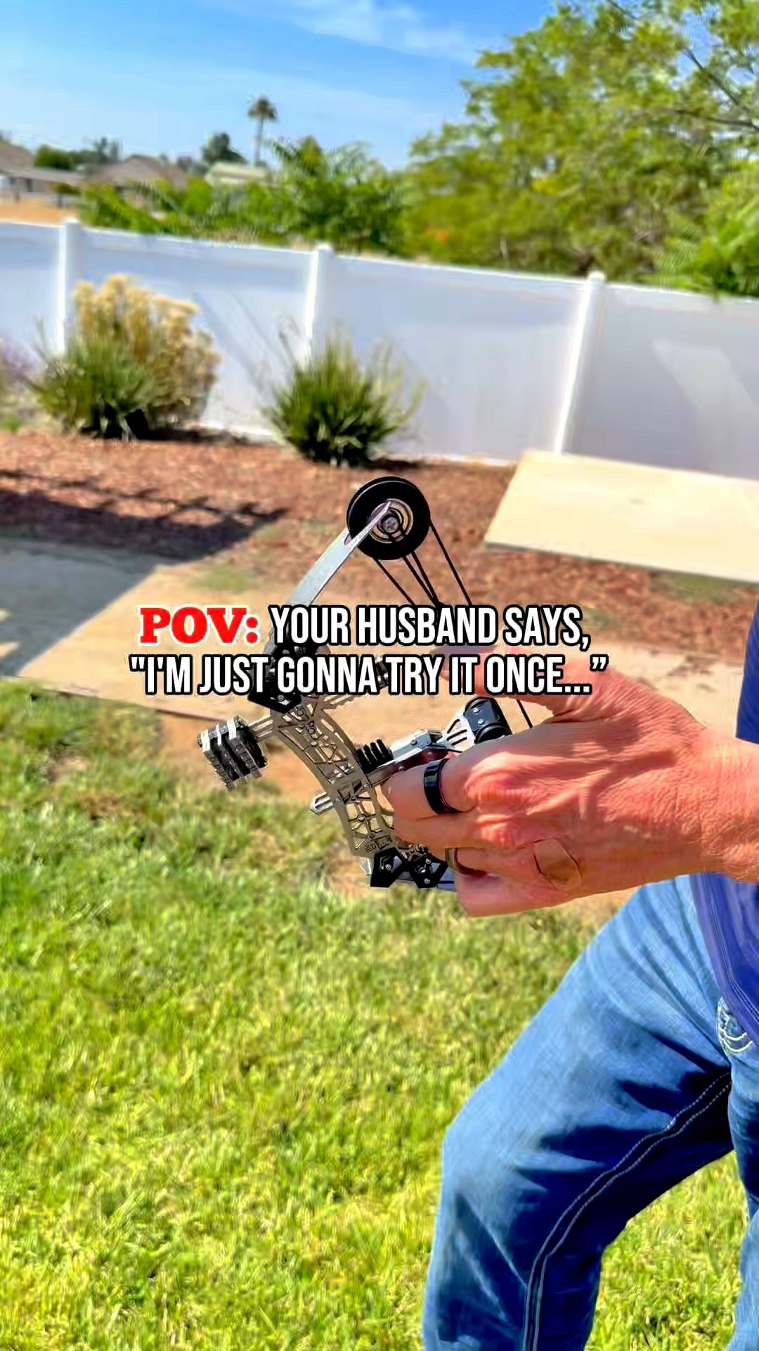 POV: Your husband says, "I'm just gonna try it once..." 😏🏹

5 minutes later and he's fully locked in 😂🎯

From warm-up shots to bullseyes real quick! 🔥

#Archery #BowAndArrow #HusbandThings #POV #FunnyVideos
