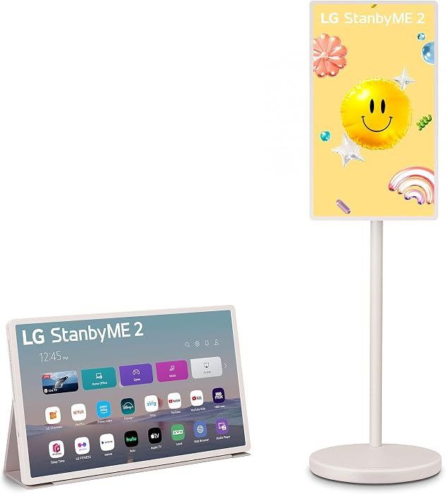 LG 27-Inch StanbyME 2 with Folio Cover, Portable Touch Screen TV, Dolby Vision, HDR10, Filmmaker ... | Amazon (US)