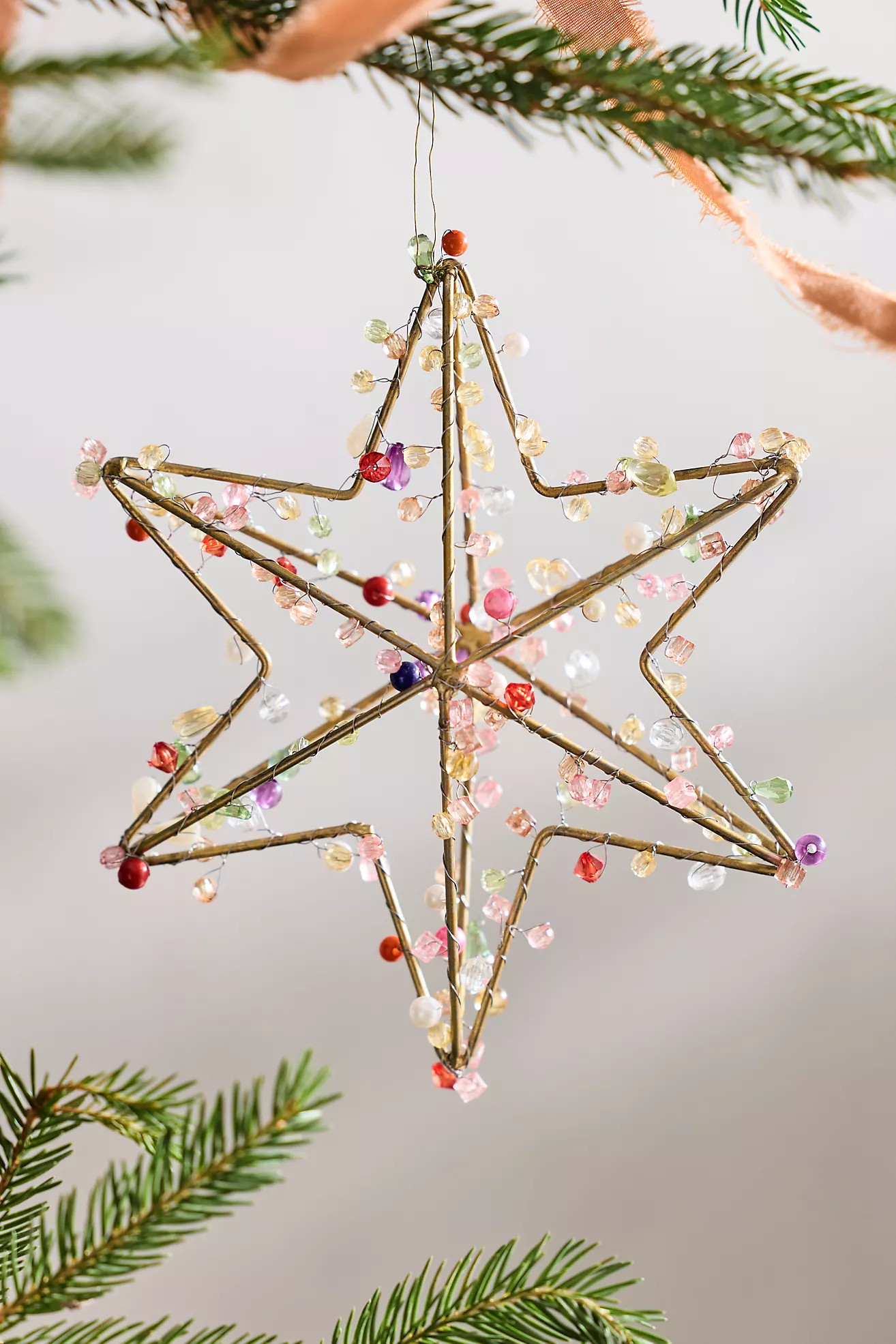 Confetti Beaded Star Ornament | Anthropologie (US)