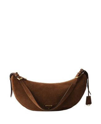 Prada Demi-Lune Large Suede Shoulder Bag  | Bloomingdale's Handbags | Bloomingdale's (US)