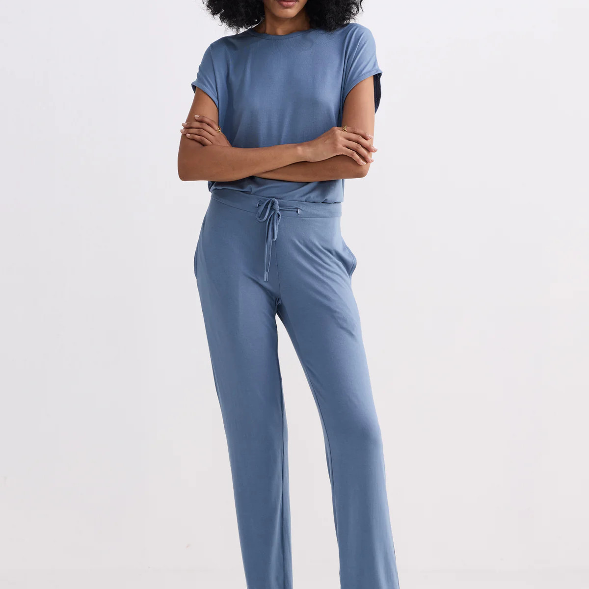 Relaxed Tee Set in Blue | Reistor (US)