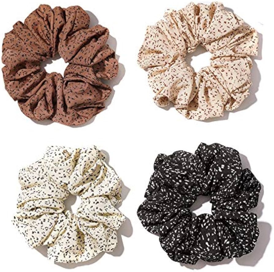 Large satin Scrunchies XL Silk Oversized Scrunchie for Thick long Hair Scrunchy Bobbles Hair Ties... | Amazon (US)