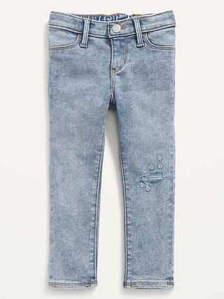 Unisex Ballerina Built-In Tough Embroidered Light-Wash Jeggings for Toddler | Old Navy (US)