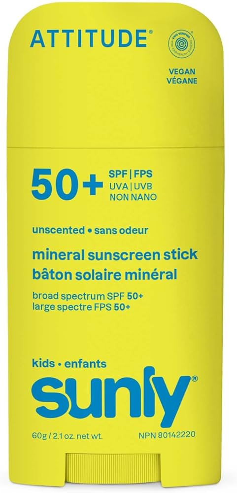 ATTITUDE Kids Mineral Sunscreen Stick SPF 50, Broad Spectrum Zinc Oxide, EWG Verified, Non-Nano, ... | Amazon (CA)
