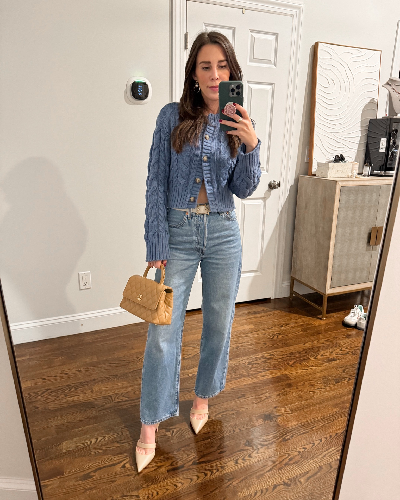 Casual night out look. 
I’m wearing an XS in the sweater and sized up 1 size in the jeans.

#LTKstyletip #LTKfindsunder100 #LTKfindsunder50