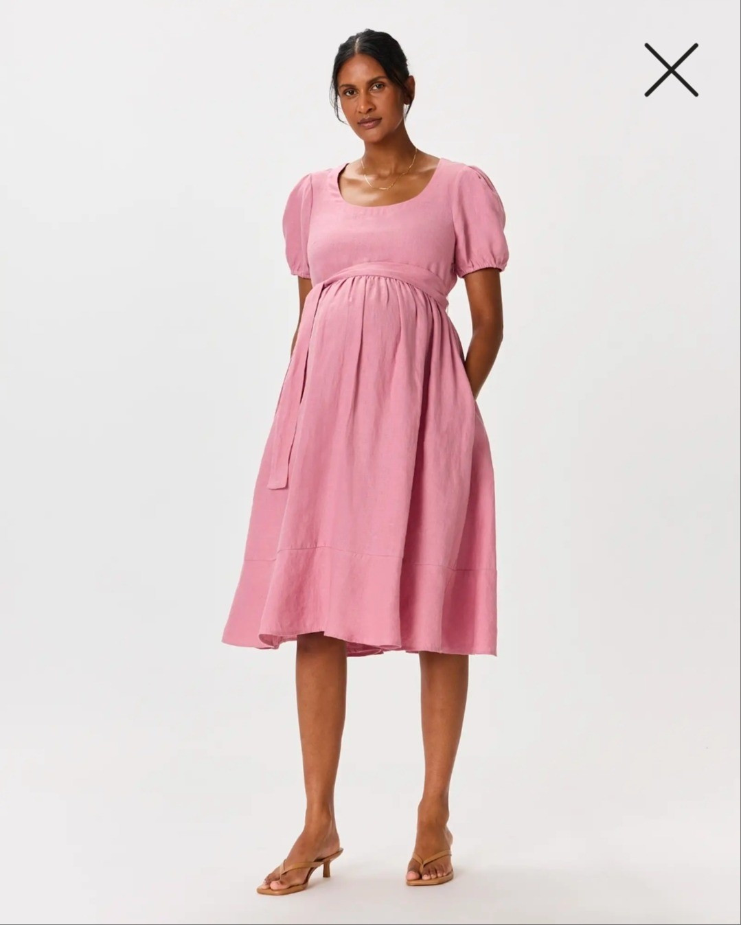 Pink linen maternity dress

#LTKValentine #LTKBaby #LTKBump