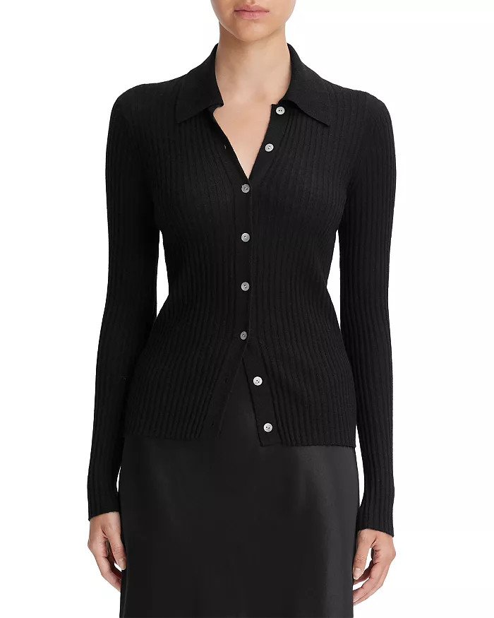 Ribbed Button Front Cardigan | Bloomingdale's (US)