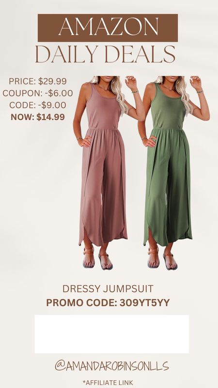 Amazon daily deals
Dressy jumpsuit 

#LTKfindsunder50 #LTKsalealert