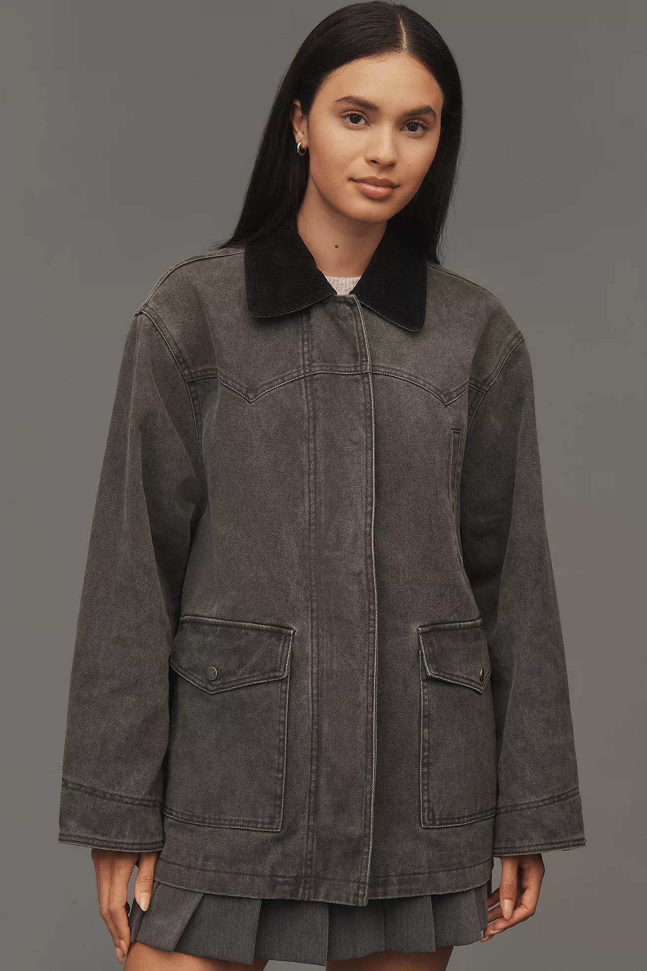 Pilcro Western Denim Barn Jacket | Anthropologie (US)