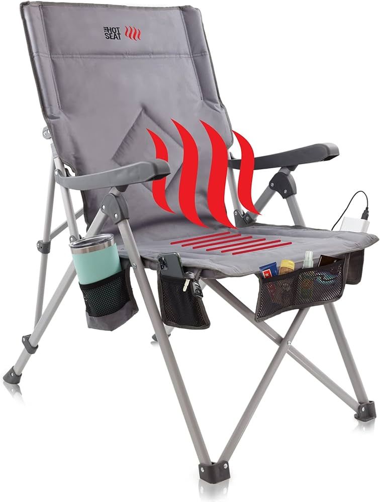 POP Design The Hot Seat, USB Heated Portable Camping Chair, Perfect for Outdoor, Sports, Beach, o... | Amazon (US)