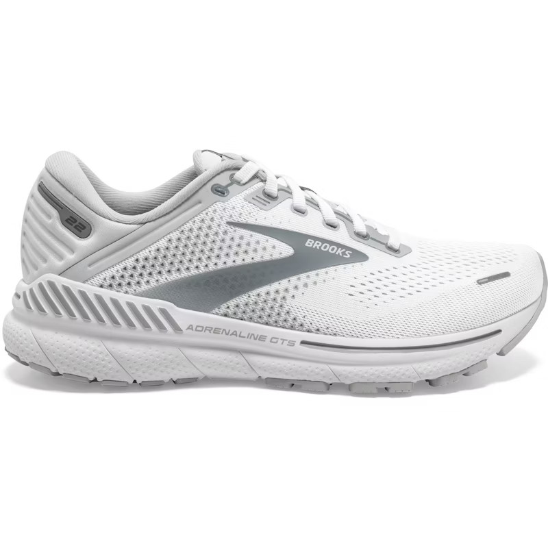 Brooks Women's Adrenaline GTS 22 Running Shoes White/Oyster/Primer Grey, 9 - Women's Running at Acad | Academy Sports + Outdoors