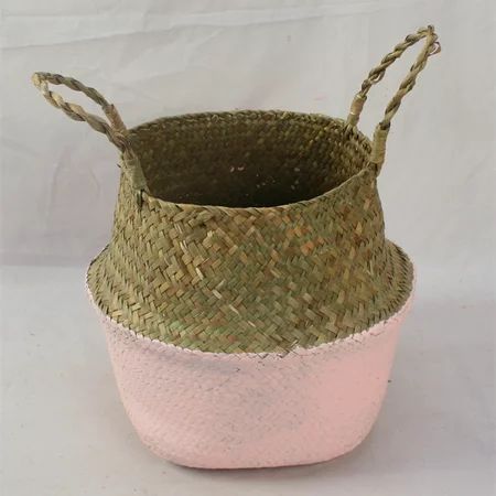 Meigar Plant Basket,Foldable Rattan Straw Basket Flower Pot Hanging Wicker Storage Basket Garden Acc | Walmart (US)