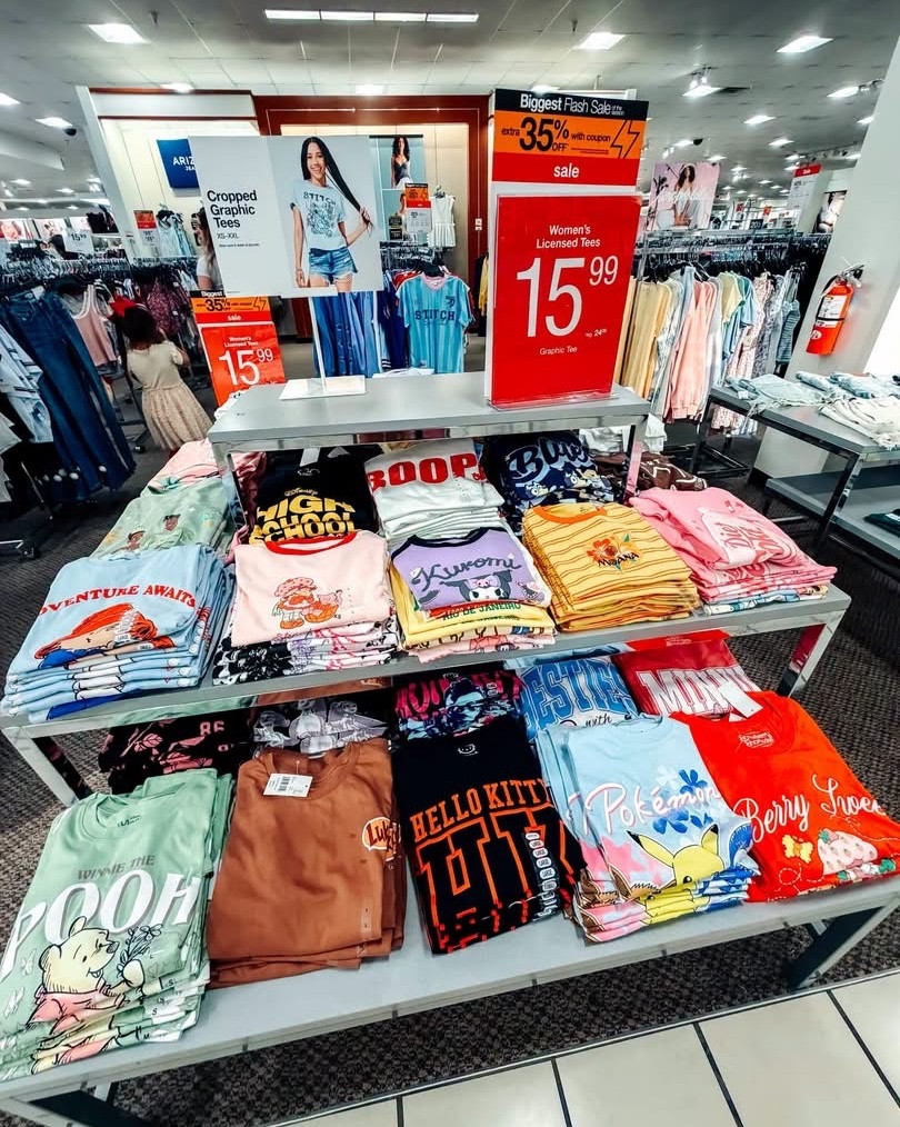 JCPenney understood the assignment with these graphic tees. 😍 From Disney favorites to Diet Coke, Coca-Cola, Bluey, Hello Kitty, Strawberry Shortcake, and Toy Story, there are so many cute options to choose from. Which one is coming home with you? 👀

#JCPenney #GraphicTees #DisneyStyle #HelloKitty #DietCoke #Bluey #ToyStory #AffordableFashion