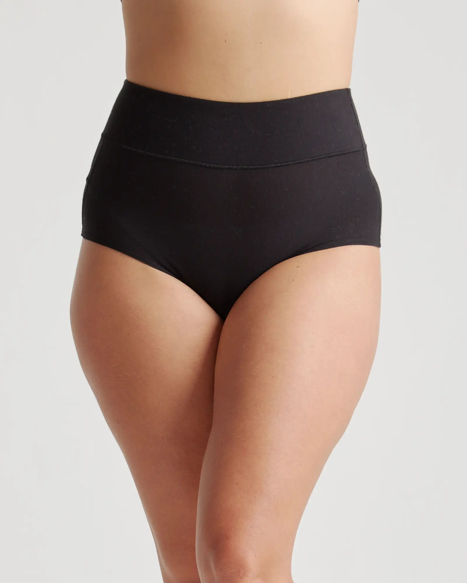 Micromodal Maternity & Postpartum Brief (6-pack) in Black | Quince