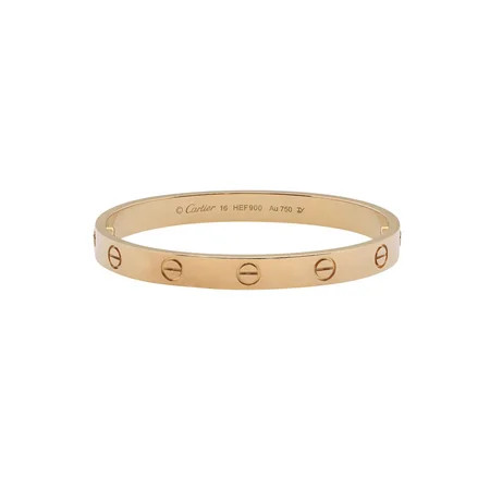 Cartier Love Bracelet 18K Yellow Gold Size 16 New Style | Walmart (US)