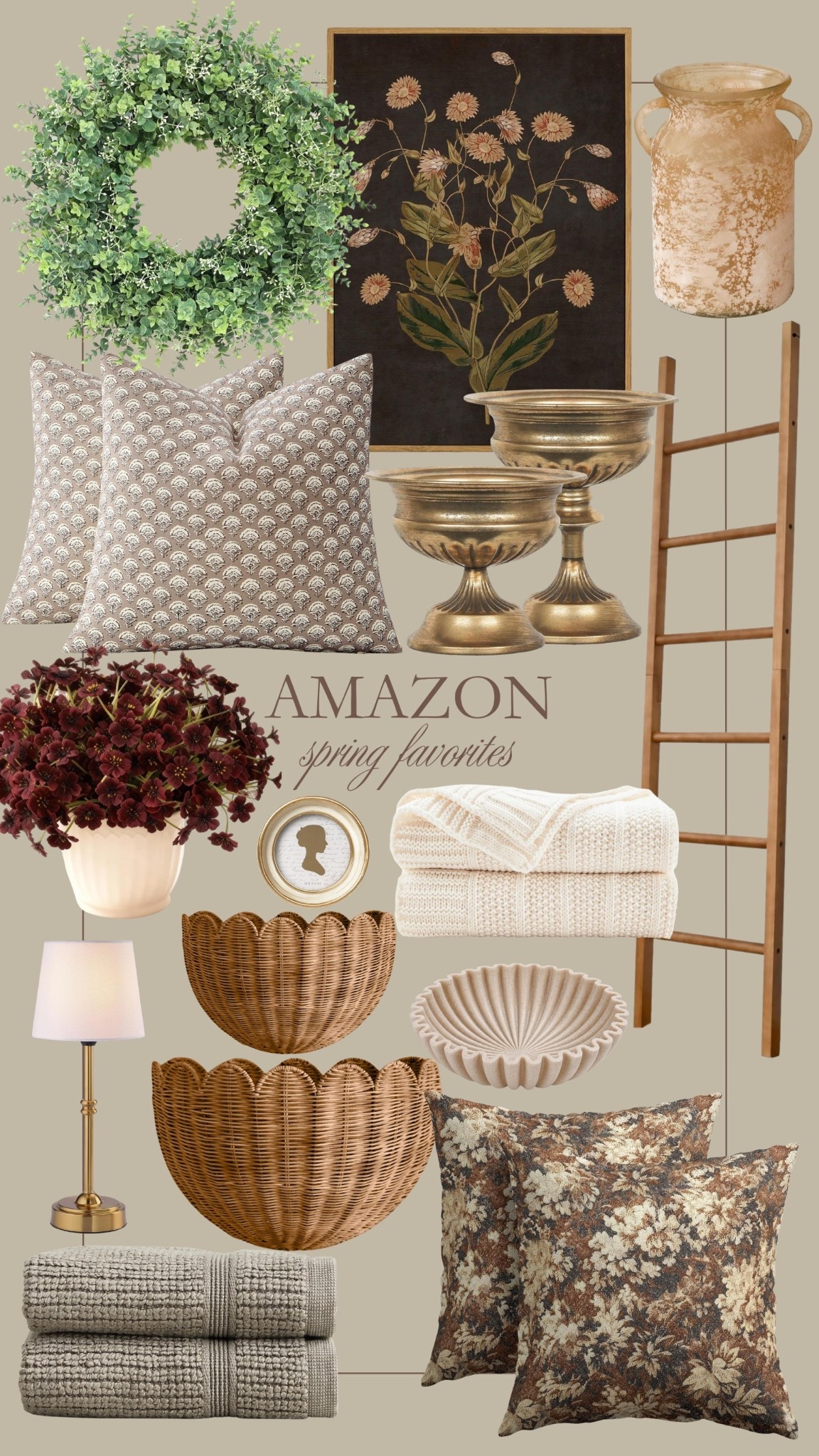 Amazon spring favorites 🤍🌺 Love these pretty flowers, set, vases, and pillows! 

#LTKHome
