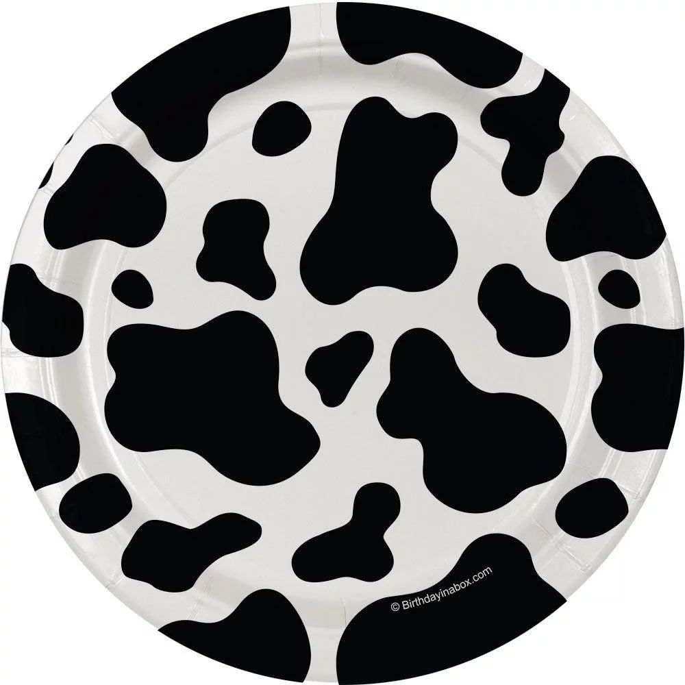 Cow Print 9" Plate (8) | Walmart (US)