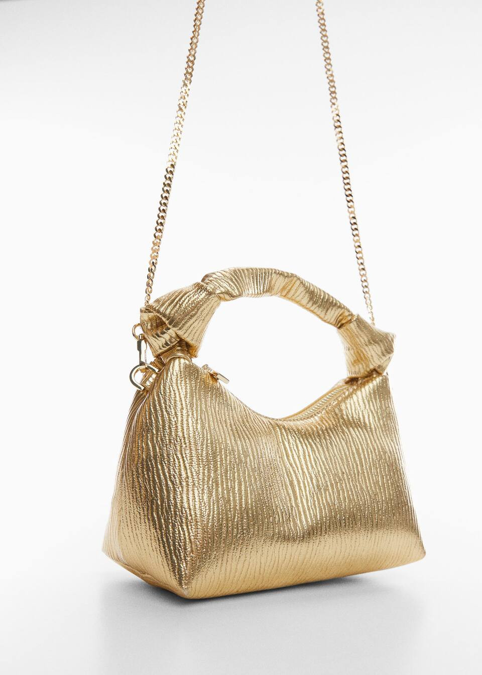 Textured knot handle bag -  Women | Mango United Kingdom | MANGO (UK)