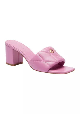 COACH Women's Holly Block Quilted Heel Sandals | Belk
