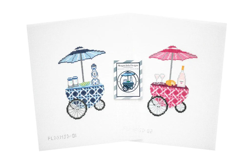 PLD x MJD Tequila Cart Needlepoint Canvas | Penny Linn Designs