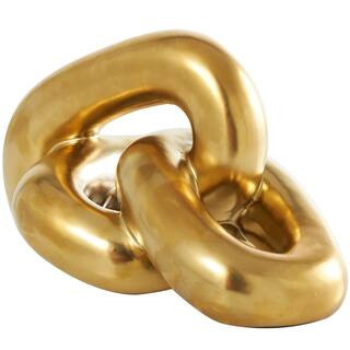 11" Ceramic 3-Link Chain Sculpture By Ivory And Iris in Gold | 10.55" x 7.35" | Michaels® | Michaels Stores