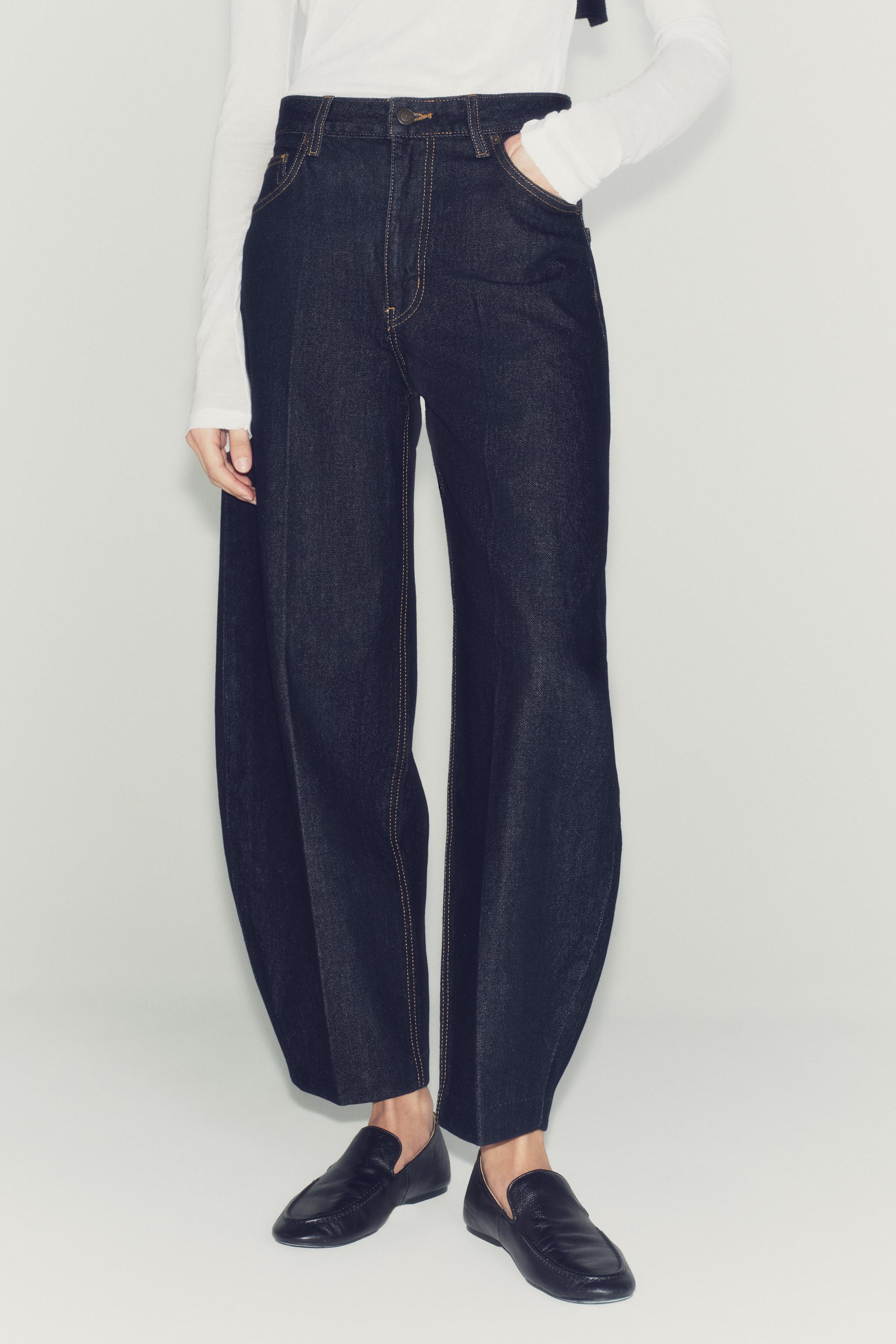 ZW COLLECTION HIGH-RISE TAPERED JEANS | Zara US