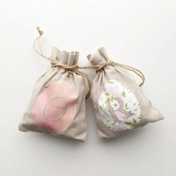 Monogram Easter Egg Favour Bags for Kids Teachers Friends | Etsy Canada | Etsy (CAD)