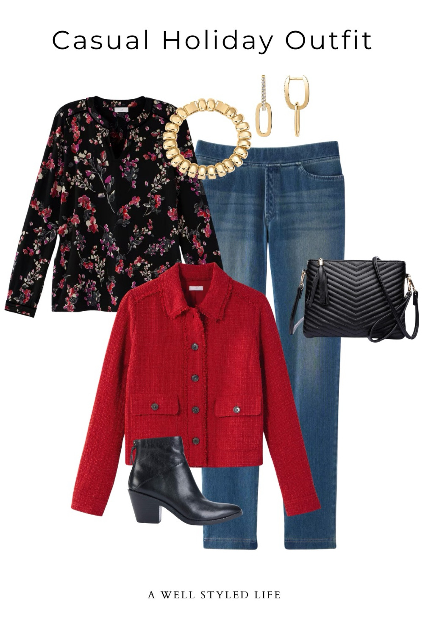 Casual Holiday Outfit Inspo

Clothing and boots from J.Jill, bag and jewelry from Amazon


#Fashionover50 #LTKOver50Style  #holidayoutfit #holidaystyle #casualholidayoutfit #redjacket #holidayred #velvet

#LTKHoliday #LTKSeasonal #LTKStyleTip
