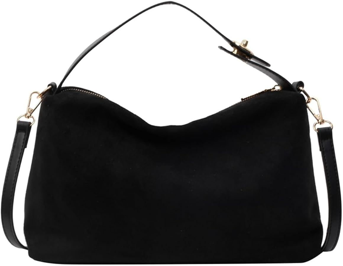 Slouchy Tote Bag Women Faux Suede Crossbody Bag Crescent Shoulder Bag Hobo Purse Travel Work Bag ... | Amazon (US)