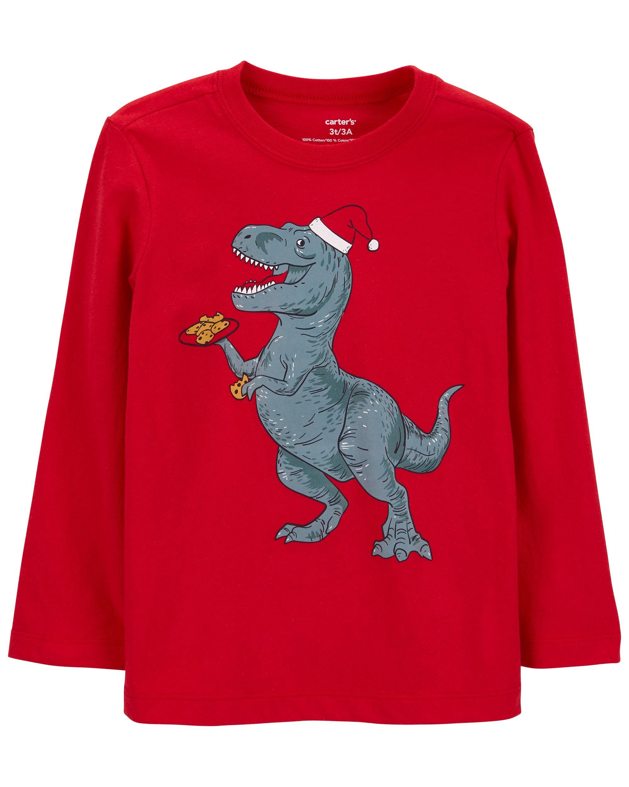 Toddler Christmas Dinosaur Jersey Tee | Carter's