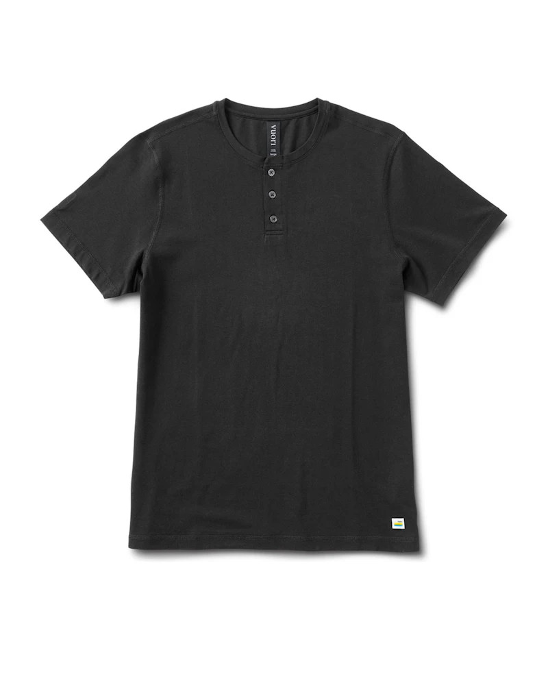Short-Sleeve Ever Henley | Black | Vuori Clothing