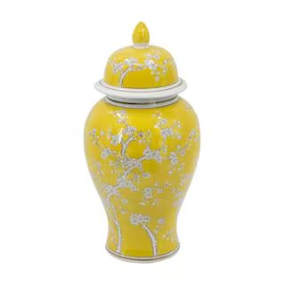 Yellow/White Finish Jar | The Home Depot