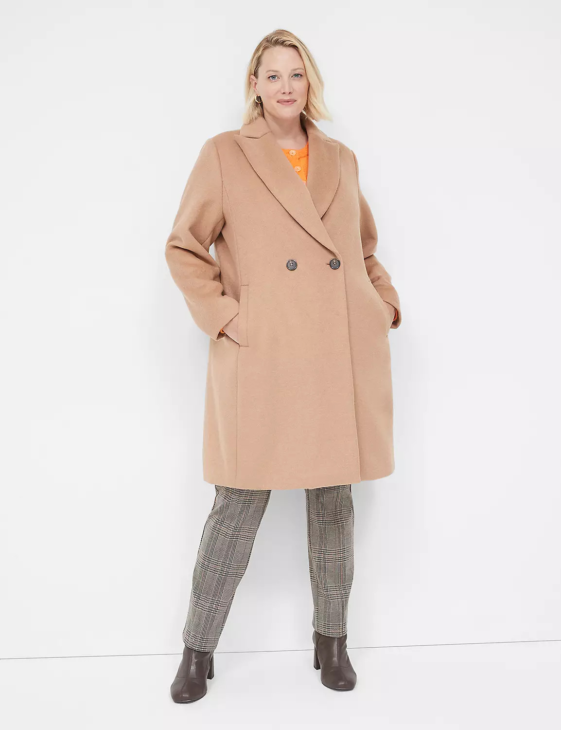 Double-Breasted Wool Coat | LaneBryant | Lane Bryant (US)
