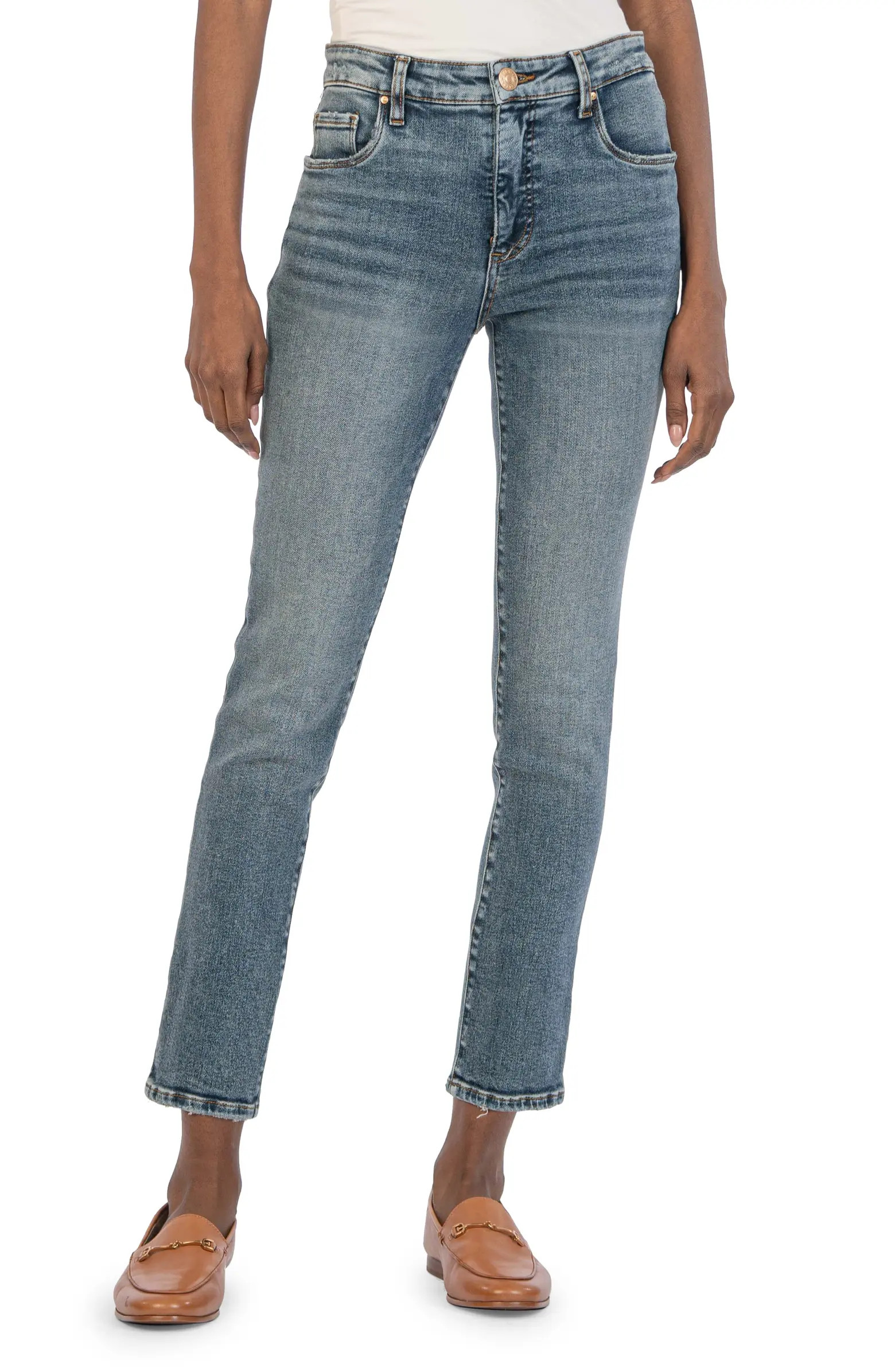 Reese Fab Ab High Waist Straight Leg Jeans | Nordstrom